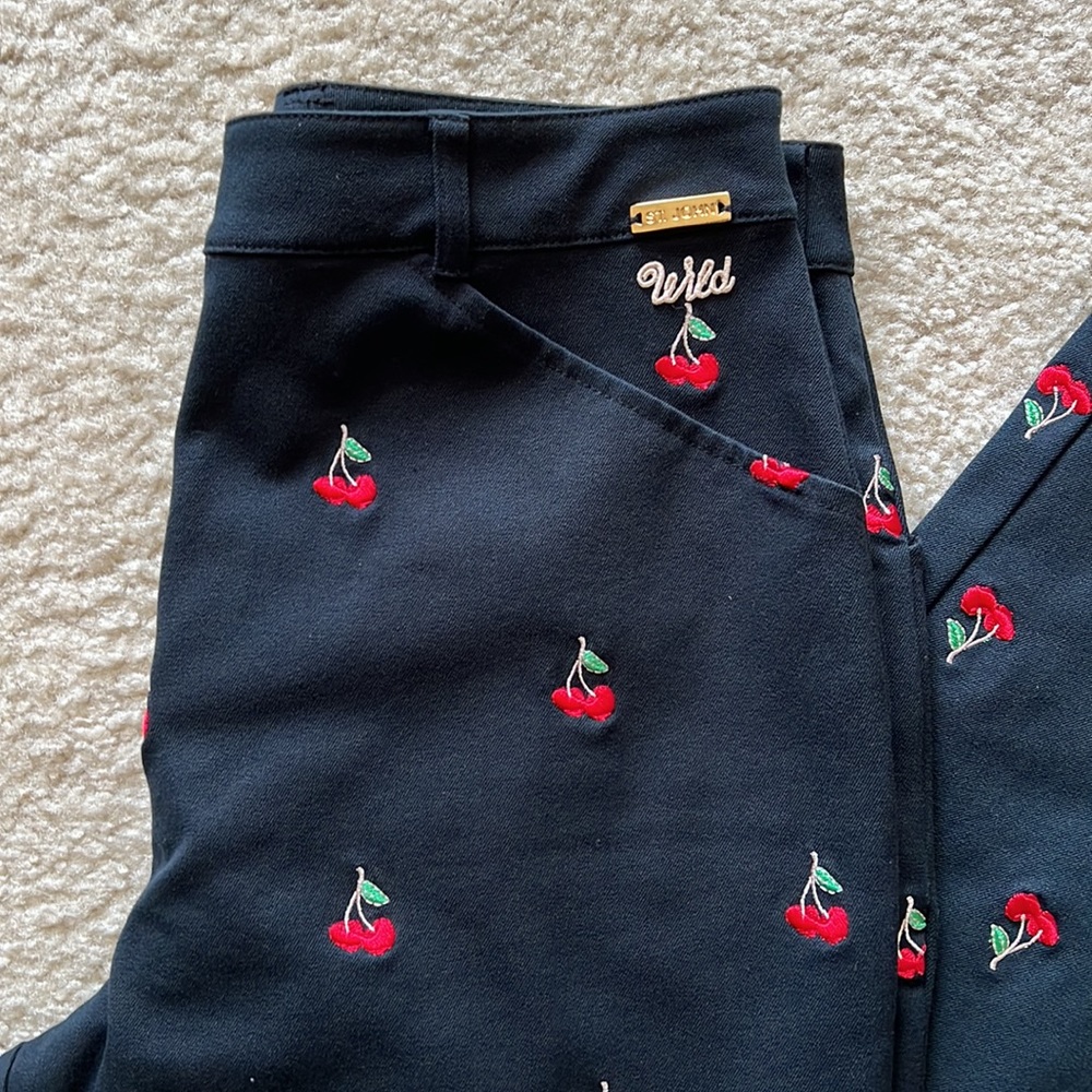 St.John Sport Wild Cherry Navy Pants - Picture 2 of 10